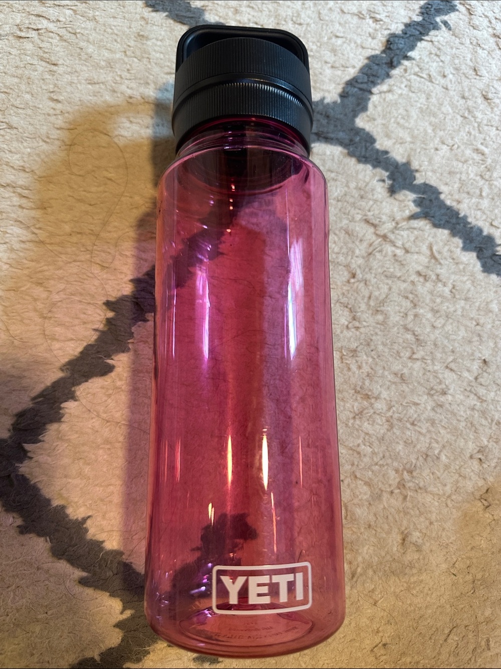 Yeti Pink Yonder Water Bottle with Black Chug Cap. Used.